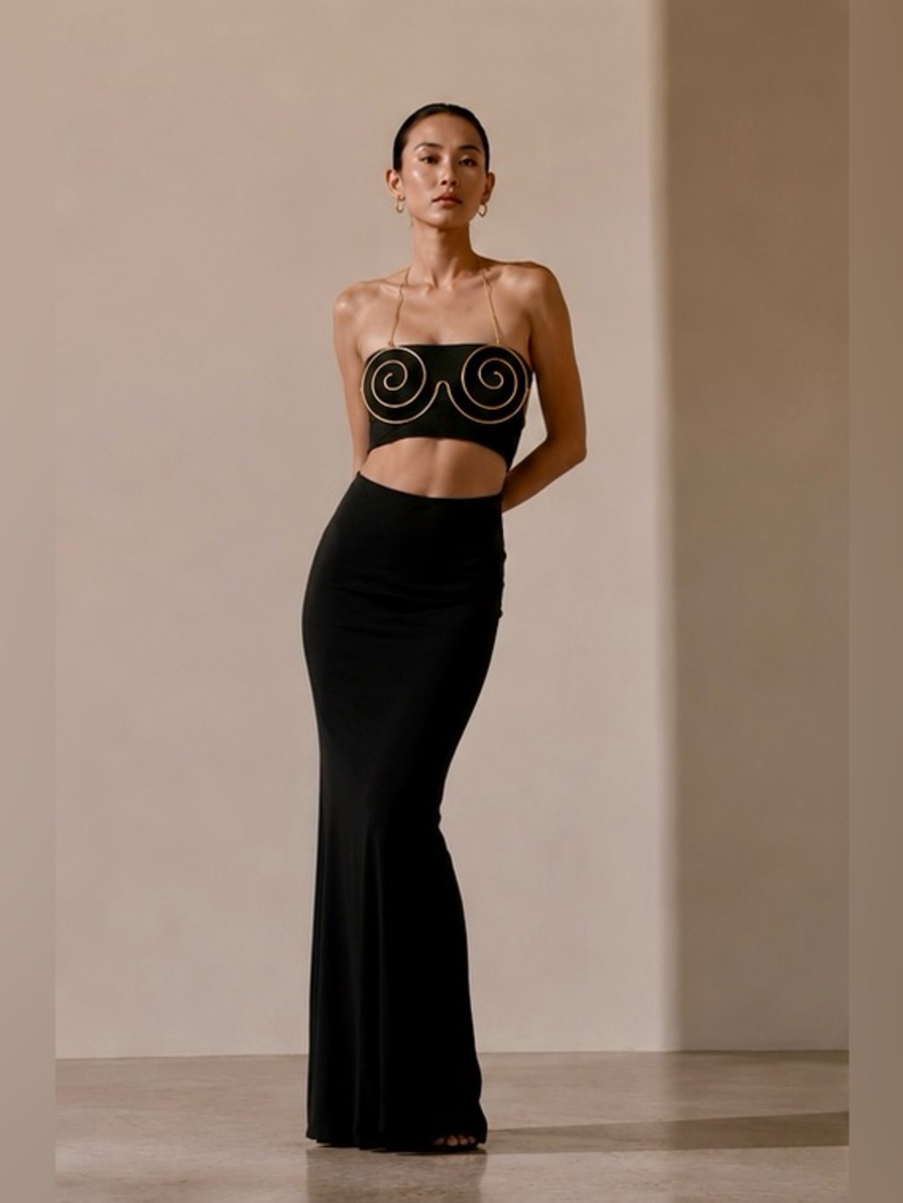 Cult Gaia Zelma Bralette, Gold Brass Spiral Bra, new in box with dust bag!